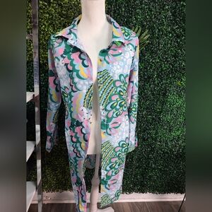 Colorful Patterned Button-Up Shirt